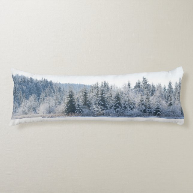 Coussins Longs Snowy Pine Trees Dream 1 (Devant)