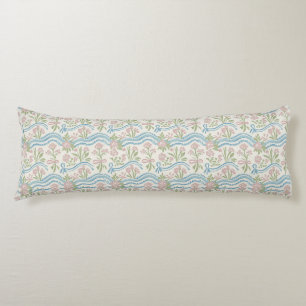 Coussins Longs Souci prépa grandmillennial floral rayure ondulée