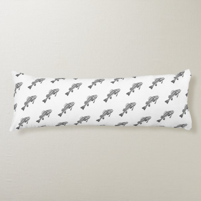Coussins Longs Squelette de poisson (Devant)