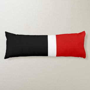 Coussins Longs Style de bloc de couleur noir rouge