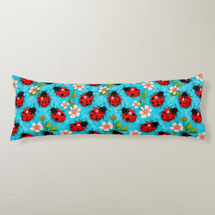 Coussins Longs 🌸 Style de maison cosy floral coccinelle 🌸