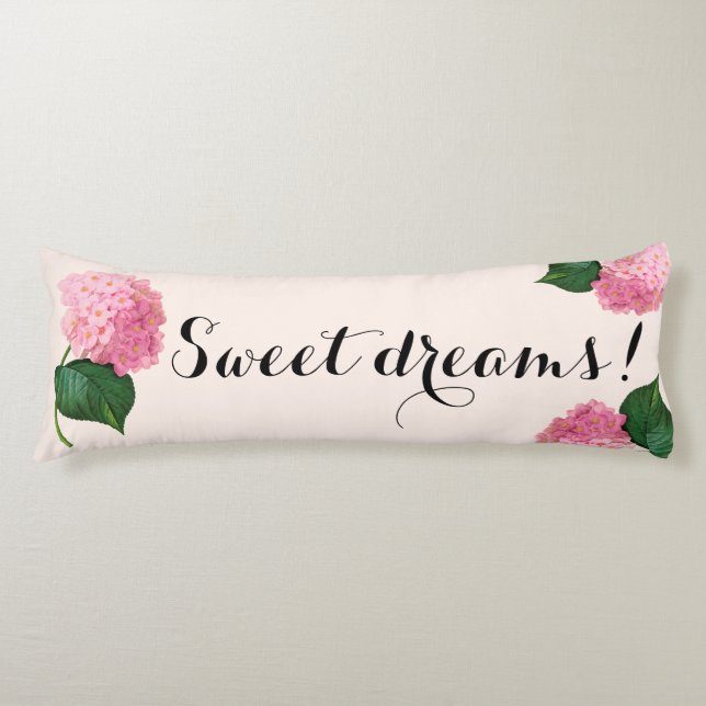 Coussins Longs Sweams Dreams Pink Hydrangea Body Oreiller (Devant)