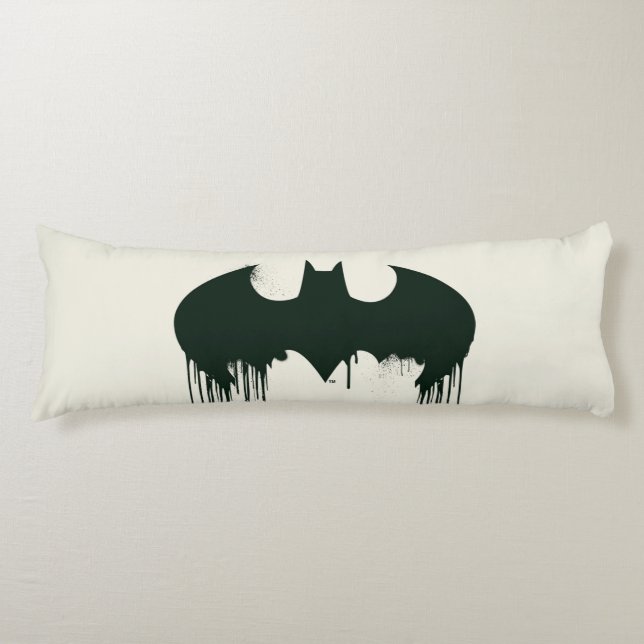 Coussins Longs Symbole Batman | Logo Spraypaint (Devant)