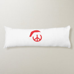 Coussins Longs SYMBOLE DE LA PAIX père Noël Ho Ho Ho Ho avec Sant