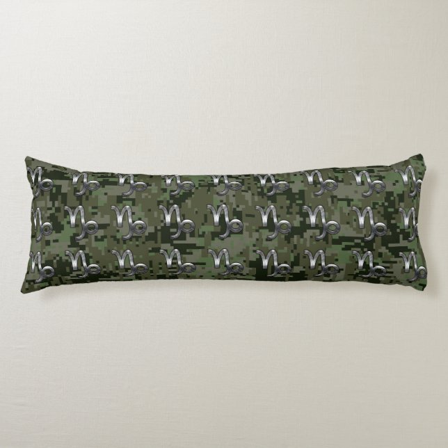 Coussins Longs SYMBOLE Zodiaque Capricorne Camouflage numérique v (Devant)