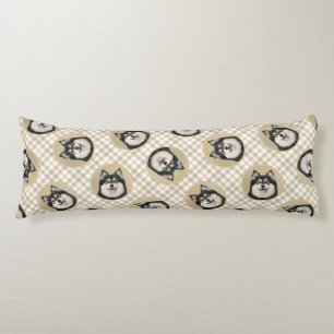 Coussins Longs Tableau de Laponie finnoise Chien noir et feu Art 