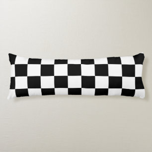 Coussins Longs Tableau d'échecs noir blanc Motif Oreiller corps