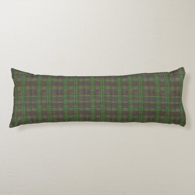 Coussins Longs Tartan Vert de Cabane (Devant)