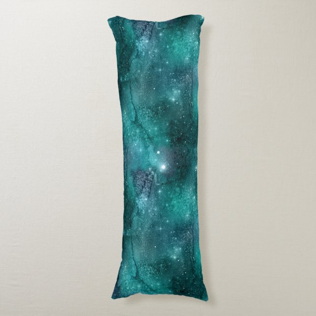 Coussins Longs Teal Galaxy Series Design 8 (Devant (Vertical))