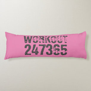 Coussins Longs Texte usé et rayé Workout 247365 rose