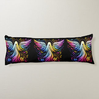 Coussins Longs Three Beautiful Angel On the Back and Front of a