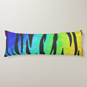 Coussins Longs Tiger Black et Rainbow Stuff