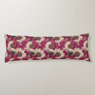 Coussins Longs Tournesol Fleur Esthétique Décor Boho Mousse Mémoi