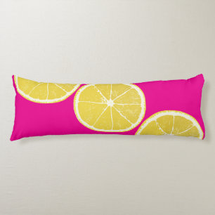 Coussins Longs Tranche de citron gras sur un oreiller corporel ro