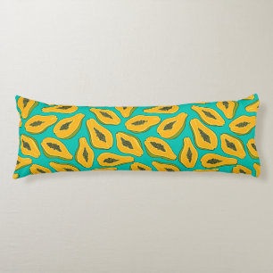 Coussins Longs Tranches de papaye turquoise