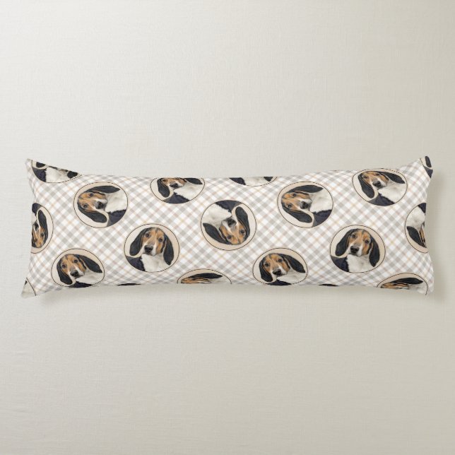 Coussins Longs Treeing Walker Coonhound Peinture Chien Art origin (Devant)