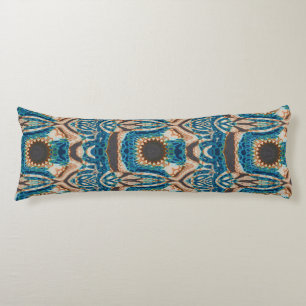 Coussins Longs Turquoise Gold Sun Southwestern Art