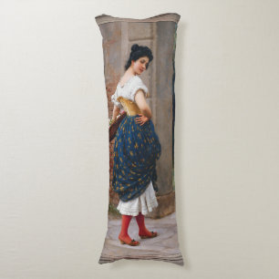 Coussins Longs Un homme avec un panier de Roses par Eugen von Bla