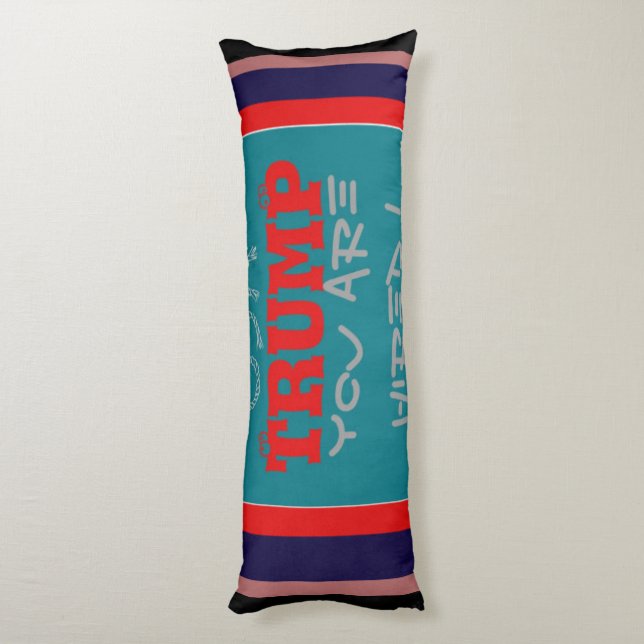 Coussins Longs USA Trump Vous Êtes Embauché ! Impression d'art de (Dos (Vertical))