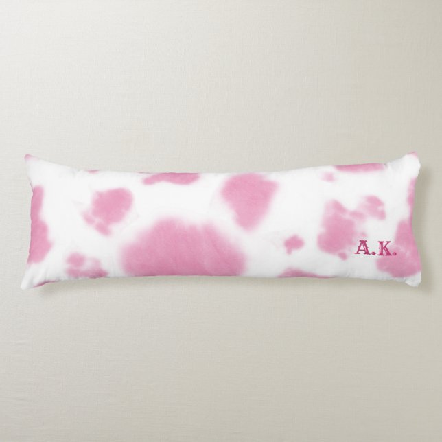 Coussins Longs Vache rose mignonne Imprimer Rodéo Occidental Mono (Devant)