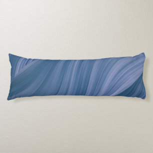 Coussins Longs Vagues Bleues profondes