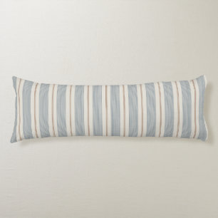 Coussins Longs Vintage Bleu Français & Marron - Fermette Neutre