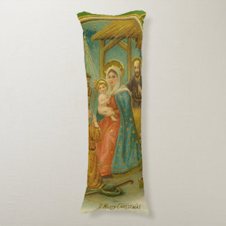 Coussins Longs Vintage Edwardian Era Nativity Christmas Card