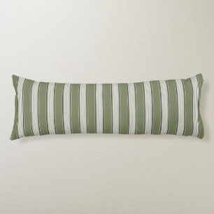 Coussins Longs Vintage français rayures de verdure - Fermette neu