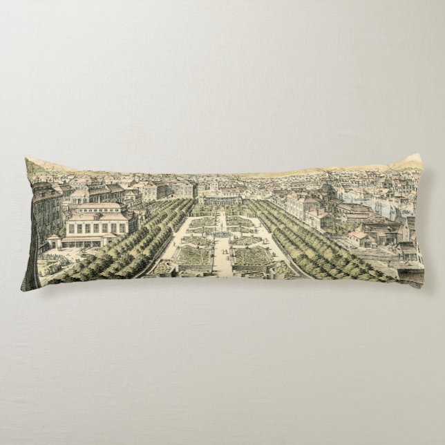 Coussins Longs Vue aérienne du jardin formel par Eric Dahlbergh (Devant)