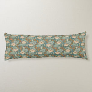 Coussins Longs Water Lys Lily Art Nouveau Nature