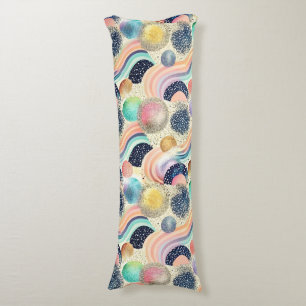 Coussins Longs Whimsical Pastel Rainbow Waves & Parties scintilla