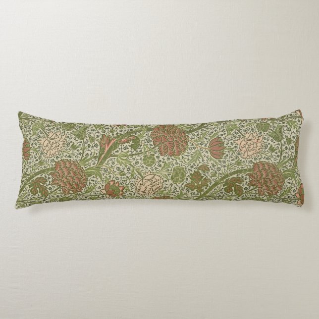 Coussins Longs William Morris Cray Fleur de Sage Floral Botanique (Devant)