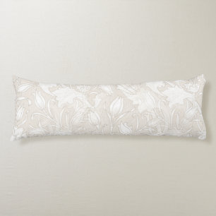 Coussins Longs William Morris Motif Floral à Sepia