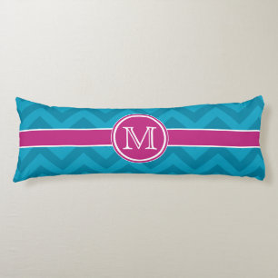 Coussins Longs Zag turquoise et rose Zig Personnalisé