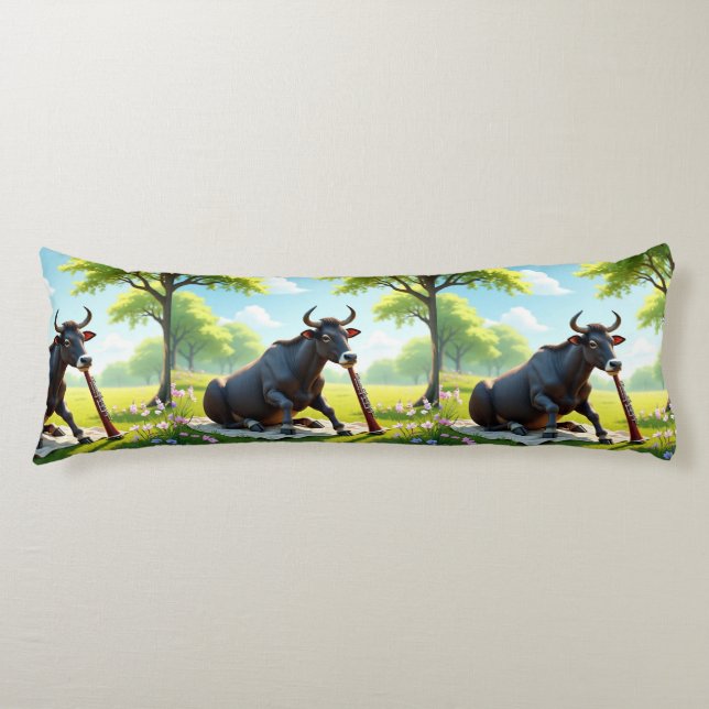 Coussins Longs Zebu Meadow Serenade Body Pillow (Devant)