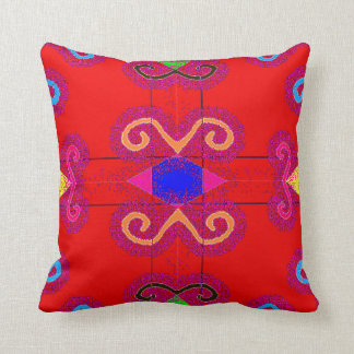 Coussins mexicains rouges colorés de tuile de