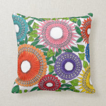 Coussins modelés par fleur de Warli