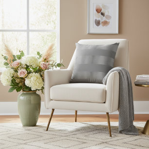 Coussins Motifs à rayures métalliques -  en argent