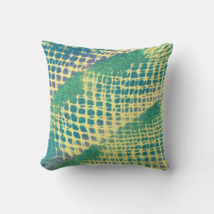 Coussins Motifs Abstraits Blue Green Purple