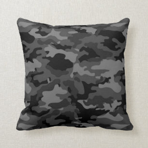 Coussins noirs de coussin du camouflage #1 de Camo