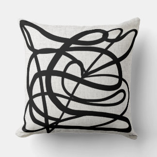 Coussins noirs et blancs