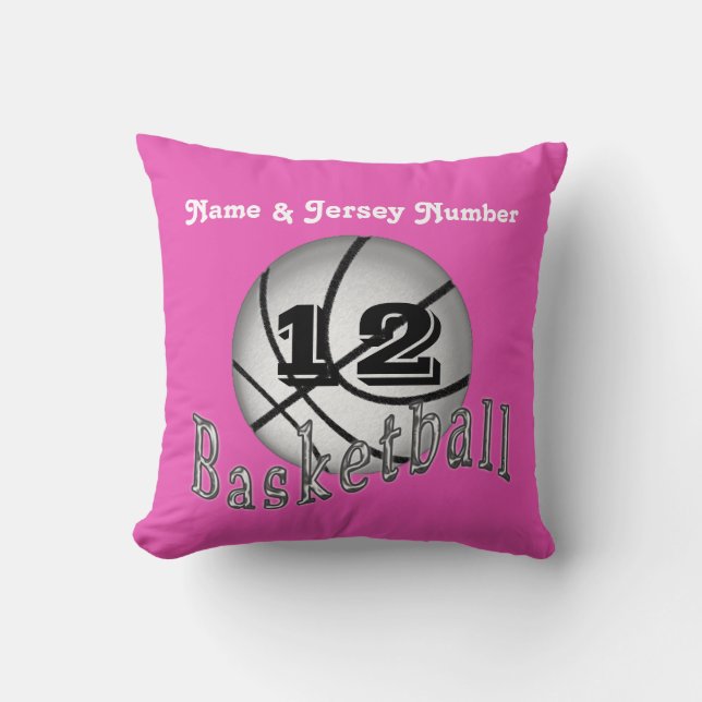 Coussins personnalisés de basket-ball avec le NOM (Recto)