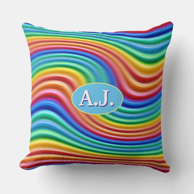 Coussins personnalisés Rainbow Pride design. (Recto)