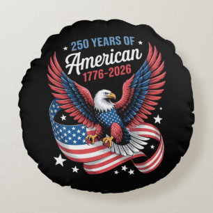 Coussins Ronds 250e anniversaire aigle patriotique États-Unis