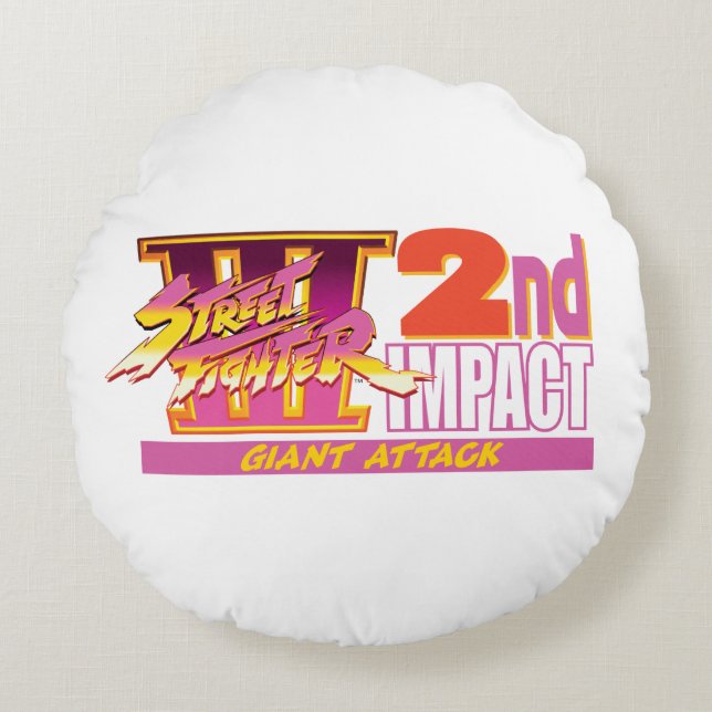 Coussins Ronds 2ème logo d'impact de Street Fighter III (Devant)