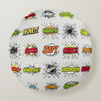 Coussins Ronds abstract set of pop art objects on a special backg
