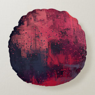 Coussins Ronds Abstract texture. 2d illustration. Expressive hand
