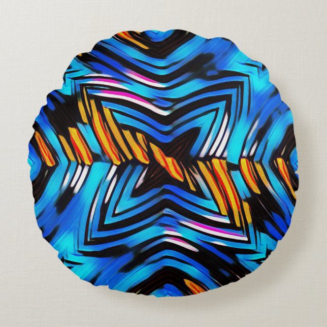 Coussins Ronds Abstrait moderne liquide moderne liquide liquide l (Devant)