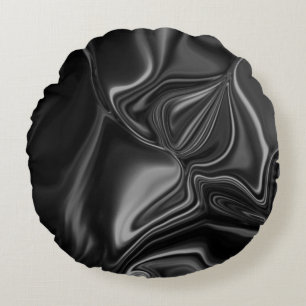 Coussins Ronds Accroches courbes en noir et gris sur arrière - pl