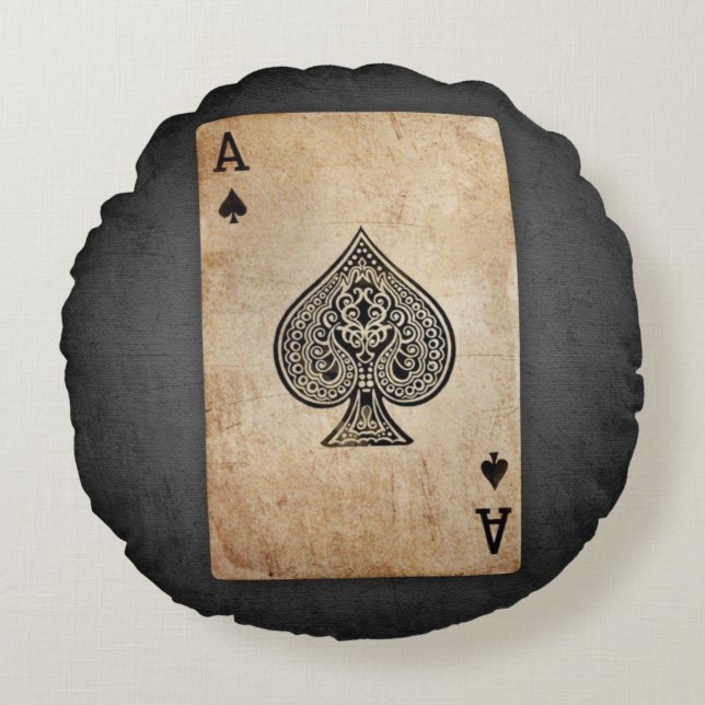 Coussins Ronds Ace of spades (Devant)